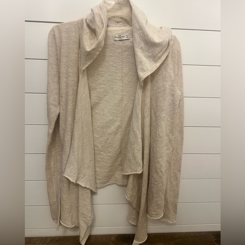 Aeropostale cream color‎ cardigan with hood size small